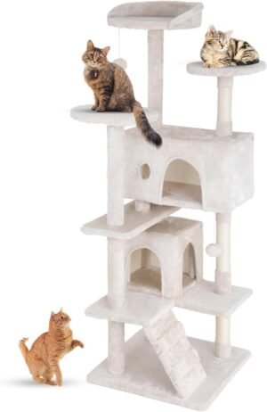 Cat Tower Multi-Level Durable Cat Scratching Post & Cozy Fun Cat