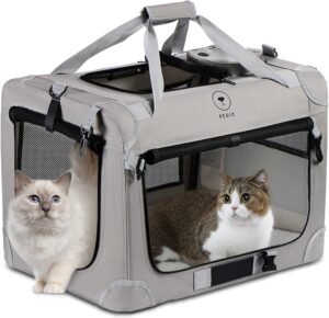 Extra Large Cat Carrier for 2 Cats, Portable Soft Sided Large Pet Carrier