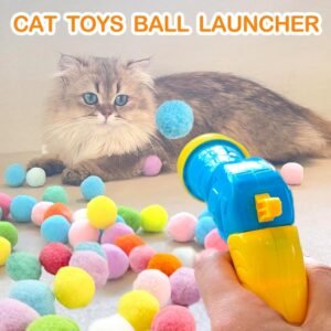 Pcs Cat Ball Toy Launcher Gun,Cat Balls Fetch Toy