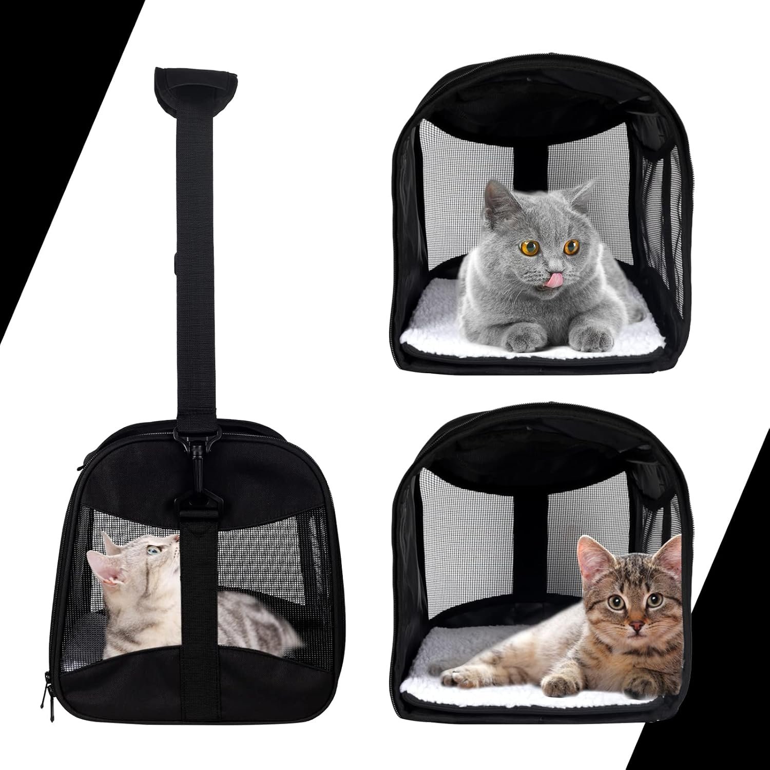 Cat Carrying Case Pet Dog Carrier Soft-Sided Cat Bag Airline Approved