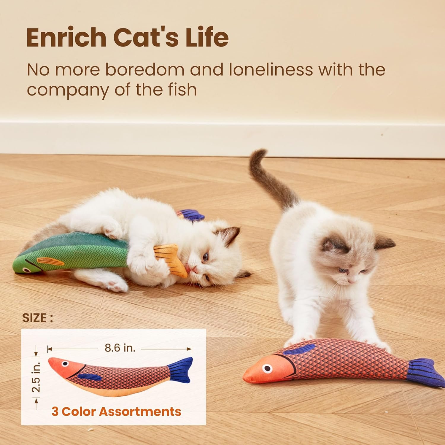 Potaroma Cat Toys Saury Fish