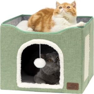Bedsure Cat Beds for Indoor Cats - Large Cat Cave